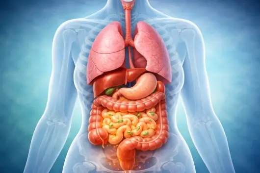 Human digestive system illustration